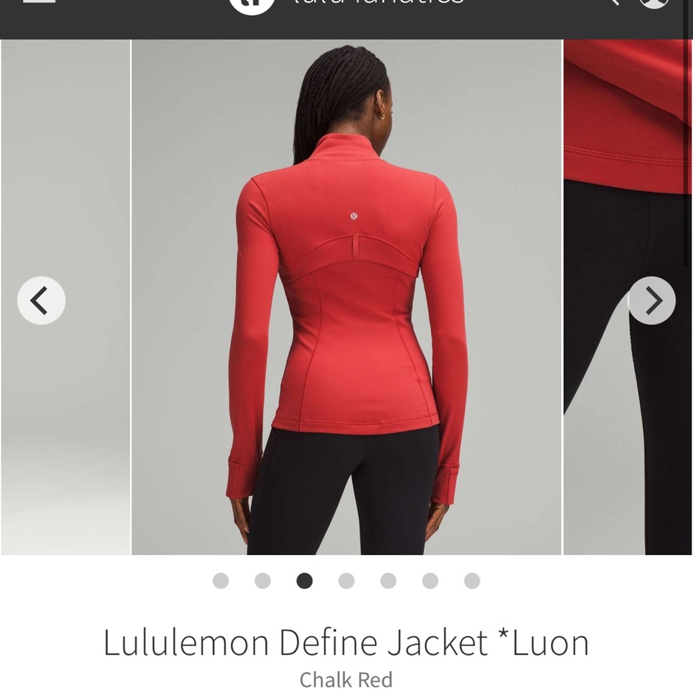 Lululemon Define Jacket *Luon Chalk Red NWT size 4